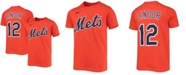 Nike Big Boys and Girls Francisco Lindor Orange New York Mets Player Name and Number T-shirt